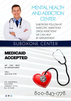 Mental Health and Suboxone Center -
 Accepting Medicaid!