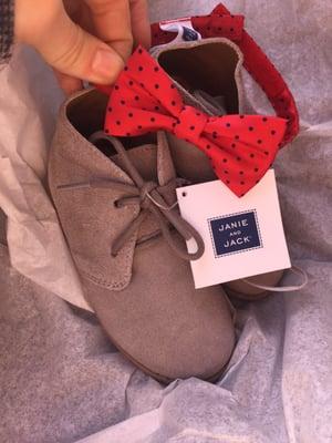 Shoes and bow tie for Christmas