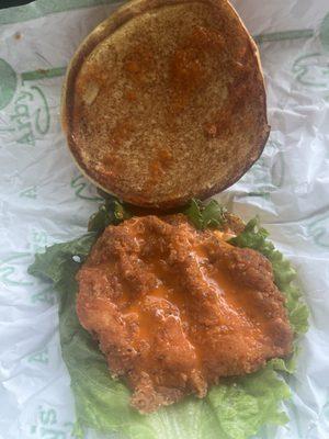 A look inside the Buffalo Chicken Sandwich