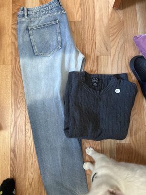 jeans and sweater!