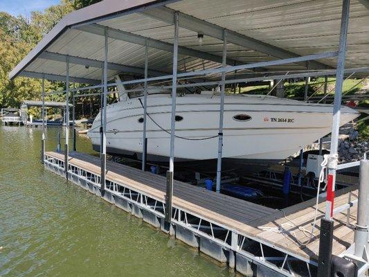 Boat lift and dock