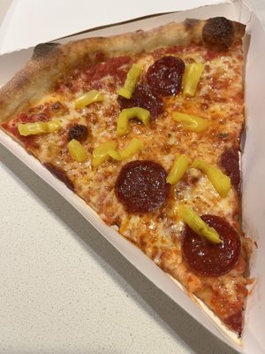 Pepperoni Slice with added banana peppers