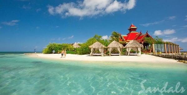 Private island at Sandals resort