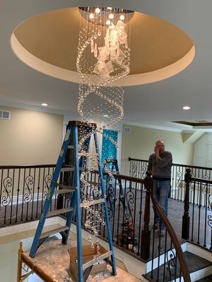 Chandeliers with crystals