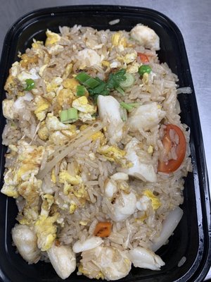 Jumbo lump crab meat fried rice