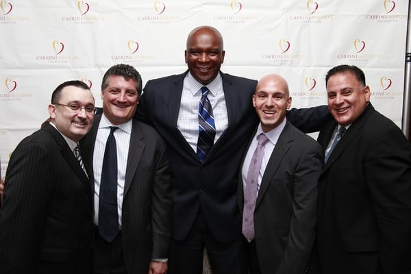 Dr Baio at Cabrini dinner with brother knights and former Giants tight end Howard Cross.