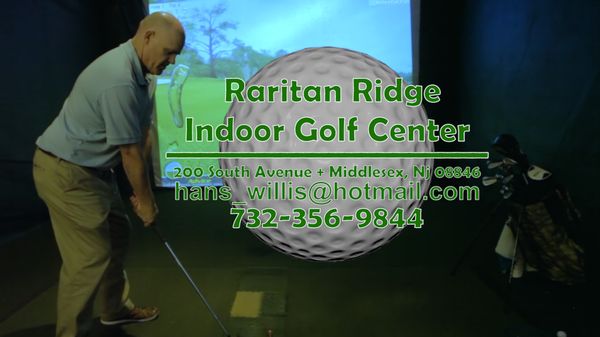 Golf Simulation in a warm, comfortable place.