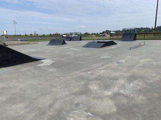 Skate park area.