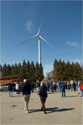 The Portsmouth Wind Turbine, which our green power members support