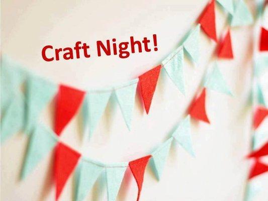 We hold a BYO Craft night the 2nd Thursday of each month from 7:00-9:30 pm. Grab your unfinished projects and join the fun.