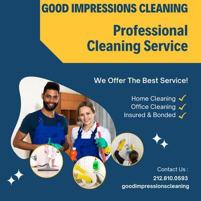 Cleaning is a task that can be daunting for anyone, but with Good Impressions Cleaning you can leave it to the professionals. We have all th