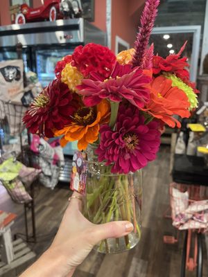 Beautiful fresh, local flower bouquet.