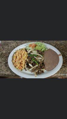 Beef fajita plate