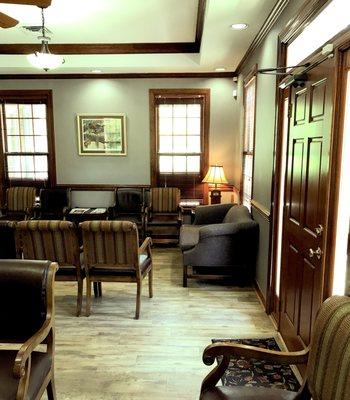 We provide patients and guests a clean, spacious, and professionally furnished lobby area with couches and chairs for comfortable seating.