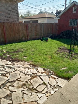 Trimming bushes and passion up the grass