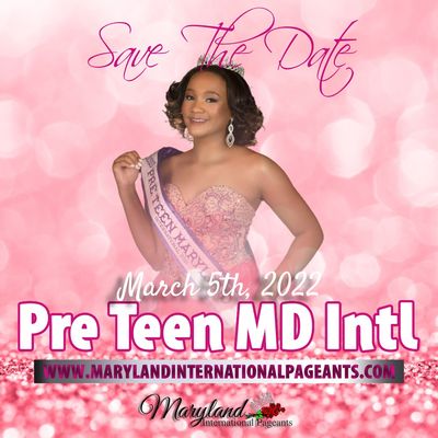 Miss Pre-Teen Maryland International 2021