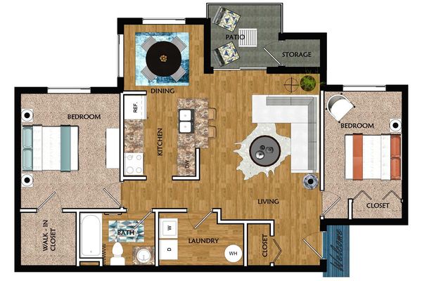 THE OSBORNE Starting at $1425 2 BEDROOM | 1 BATH | 867 SQFT