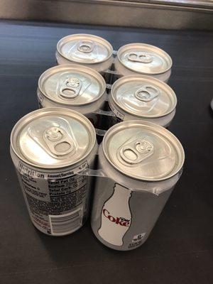 notice the plastics that hold the cans together looked like they have been trimmed. unbelievable!