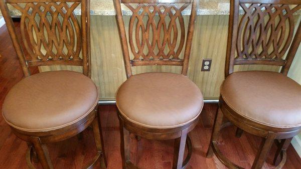 The Bar Stools look Brand new again and are super Comfortable,  my Family loves them.