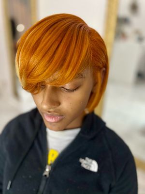 Custom color on natural hair with a Silkpress