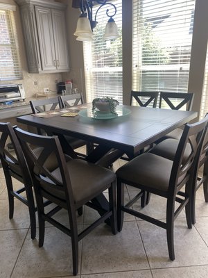 Delivered and Assembled dining table and chairs