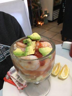 Shrimp cocktail on point