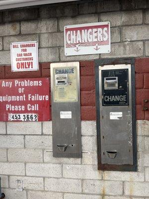 Broken change machines