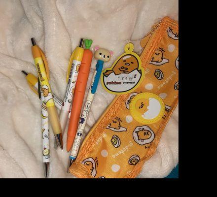 Got some pencils & a Gudetama case