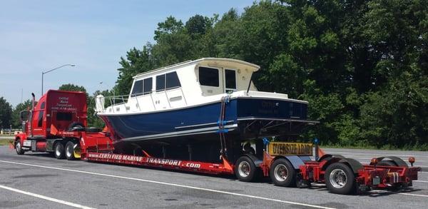 A recent boat transportation we did from Quebec City to Annapolis, Md