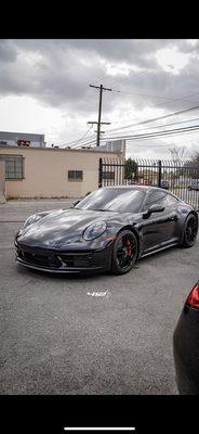 Porsche 911GT3 ceramic coating over PPF