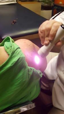 The LiteForce EX Deep Tissue Laser in action