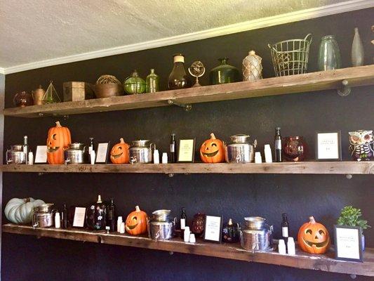 One of the decorated tasting rooms in the small cottages