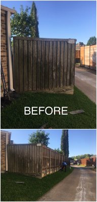 Fence before and after