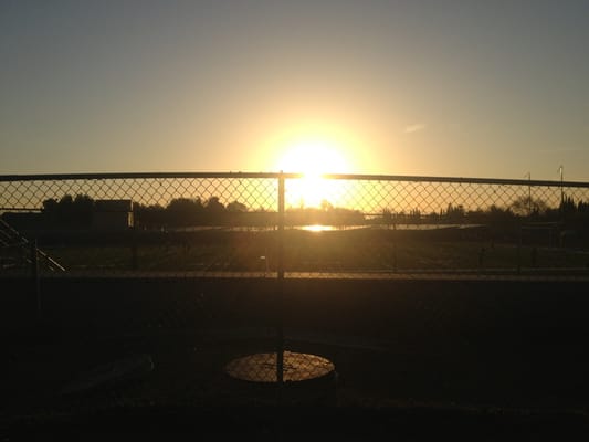 About to hit the tracks! At sunset