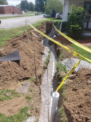 Finished sewer line