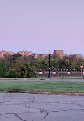 View from the parking lot.