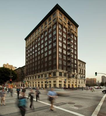 The Brockman Building featuring The Brockman Lofts and Bottega Louie restaurant