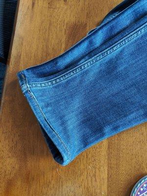 Jeans not properly tapered