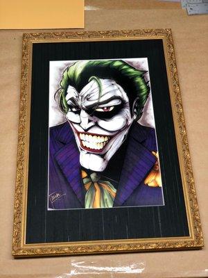 Front Joker Print. Hard to tell but really cool suit looking mat with a heavy bottom. Super nice!