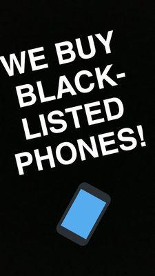 iPhones that are blocked by Apple or the carrier and blacklisted we buy as well .. please contact us