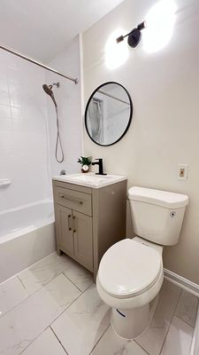 New toilet and vanity