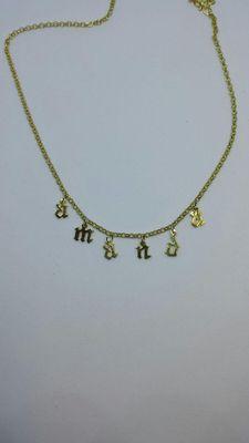 Custom made name necklace in  sterling silver or gold