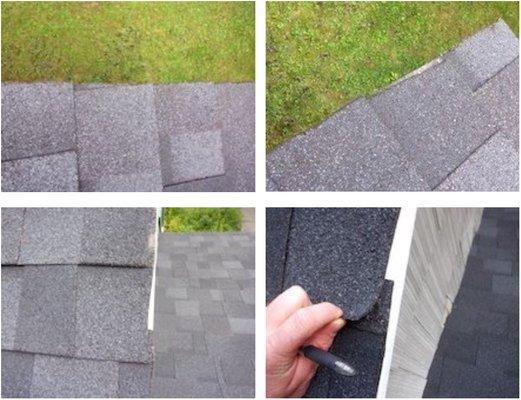 Exposed drip edge flashing could allow water under the shingles