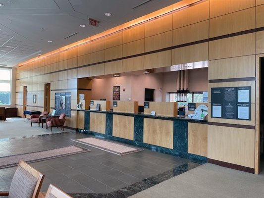 The teller line at the First American Bank Saint Charles branch