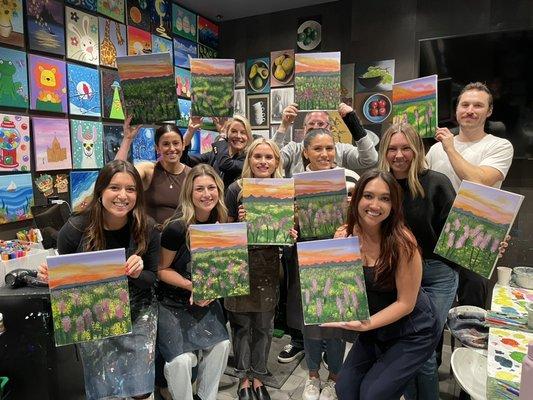 Team-building painting event