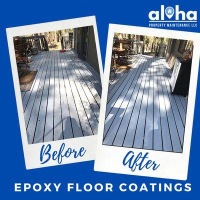 We can epoxy coat your patio, cement garage, etc! Protective coat lasts between 5-10 years. Many color options available!