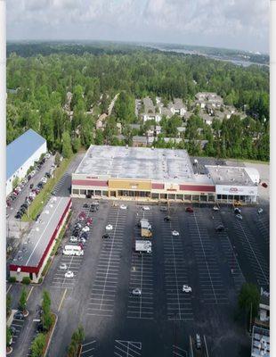 Drone view of Shops at 1610 Sam Rittenberg Blvd