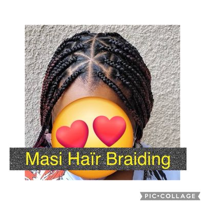 Triangle box braids