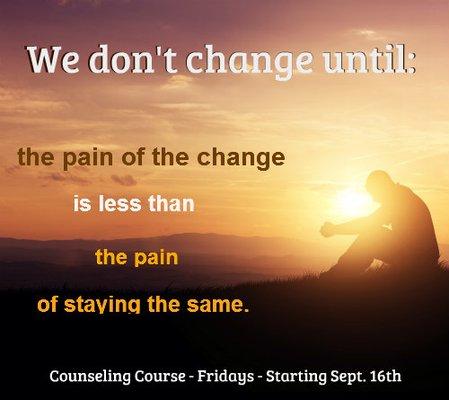 Counseling course begins Friday, Sept. 16th