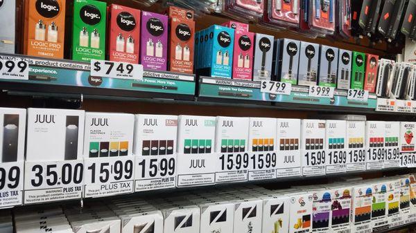 Juul and logic all flavour in stock